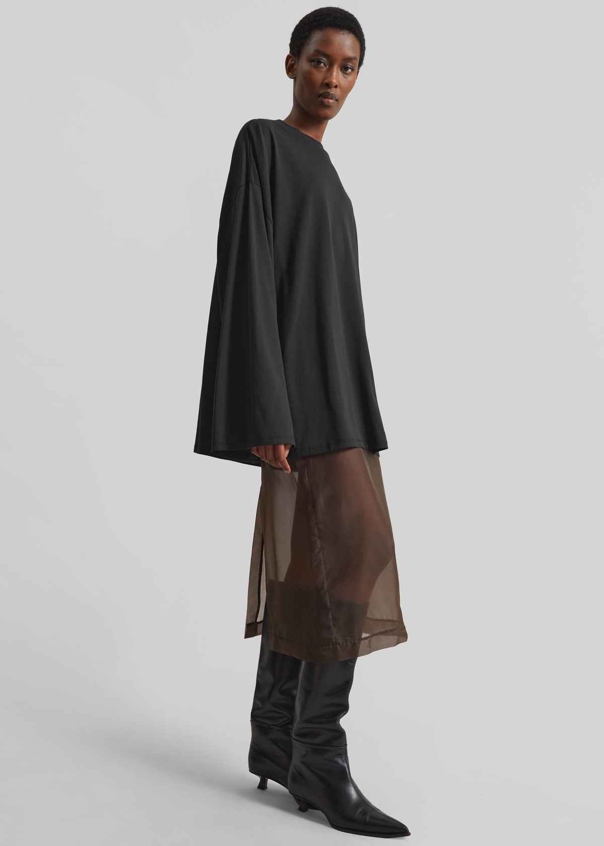 Rio Oversized Sleeve Tee - Black – view 1 of 6