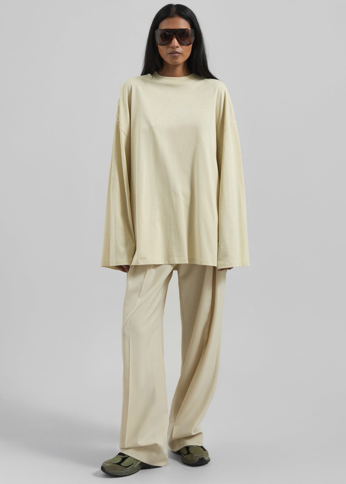 Rio Oversized Sleeve Tee - Cement – view 3 of 6