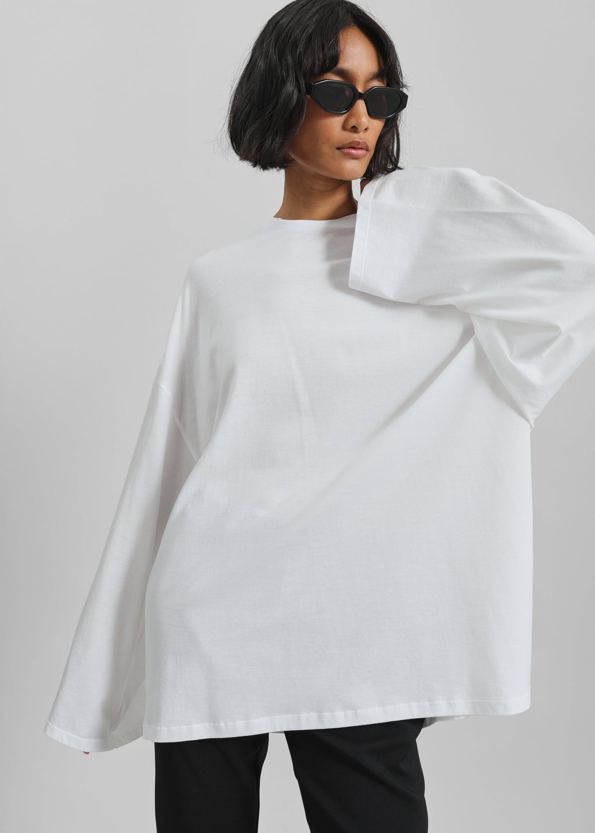 Rio Oversized Sleeve Tee - White – view 4 of 8
