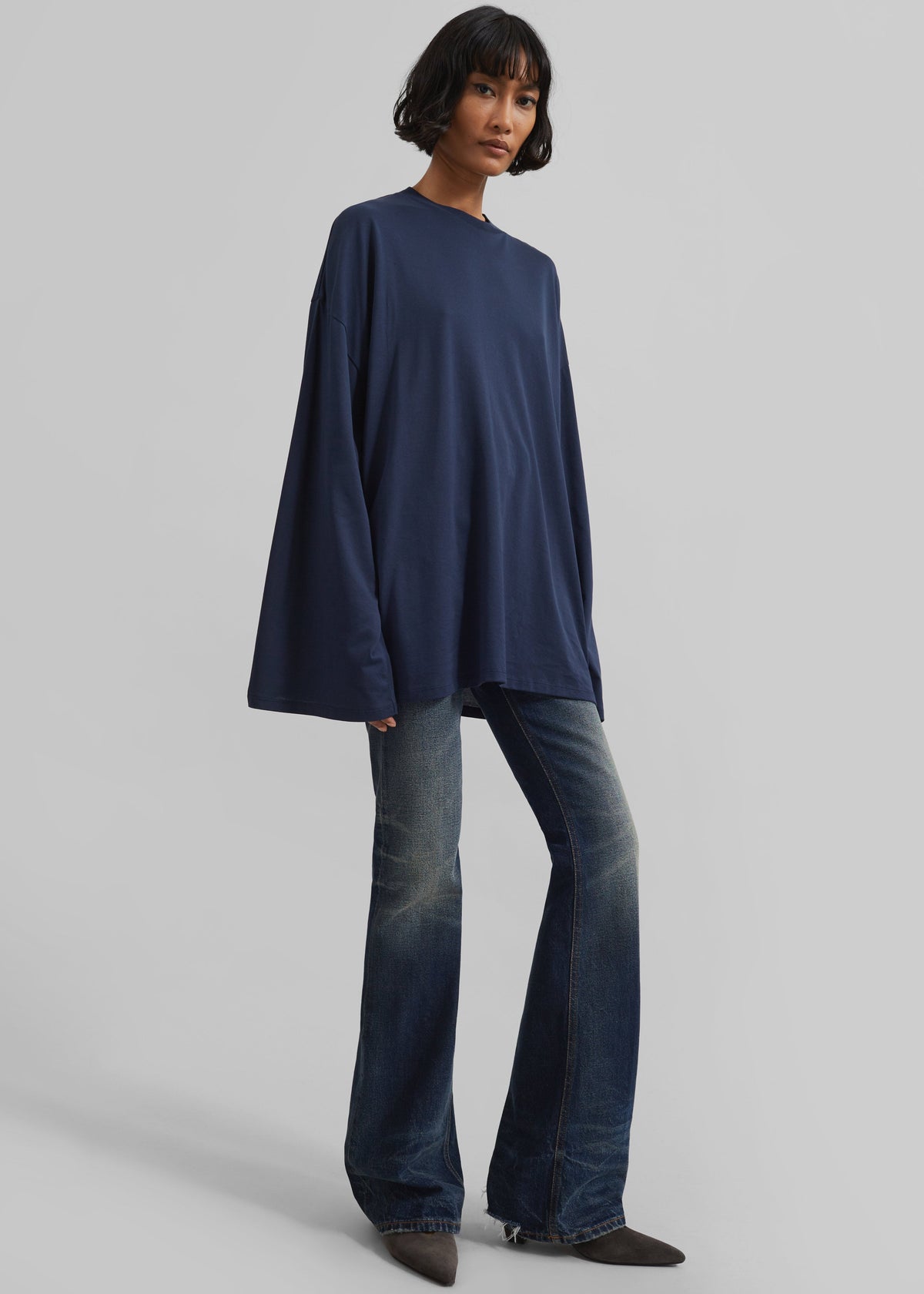 Rio Oversized Sleeve Tee - Dark Navy – view 1 of 6