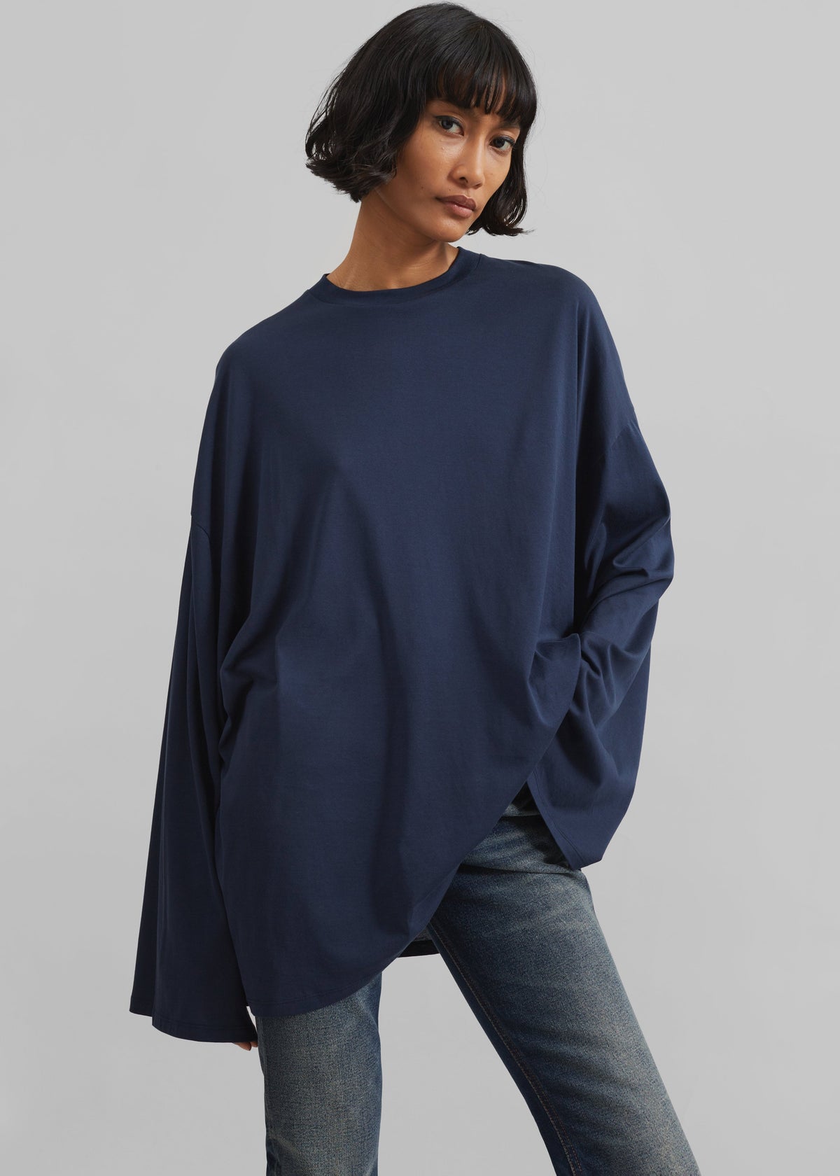 Rio Oversized Sleeve Tee - Dark Navy – view 3 of 6