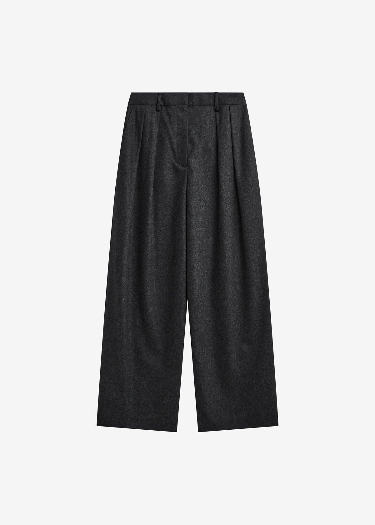 Ripley Flannel Pleated Trousers - Dark Grey – view 8 of 8