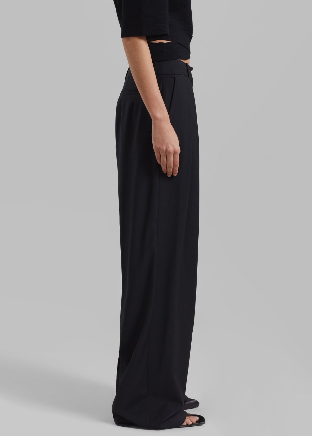 Ripley Pleated Trousers - Black – view 7 of 9