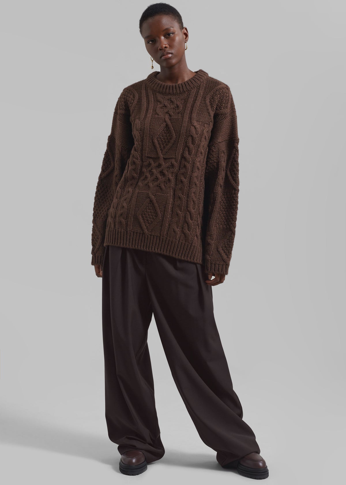 Ripley Pleated Trousers - Brown – view 7 of 9