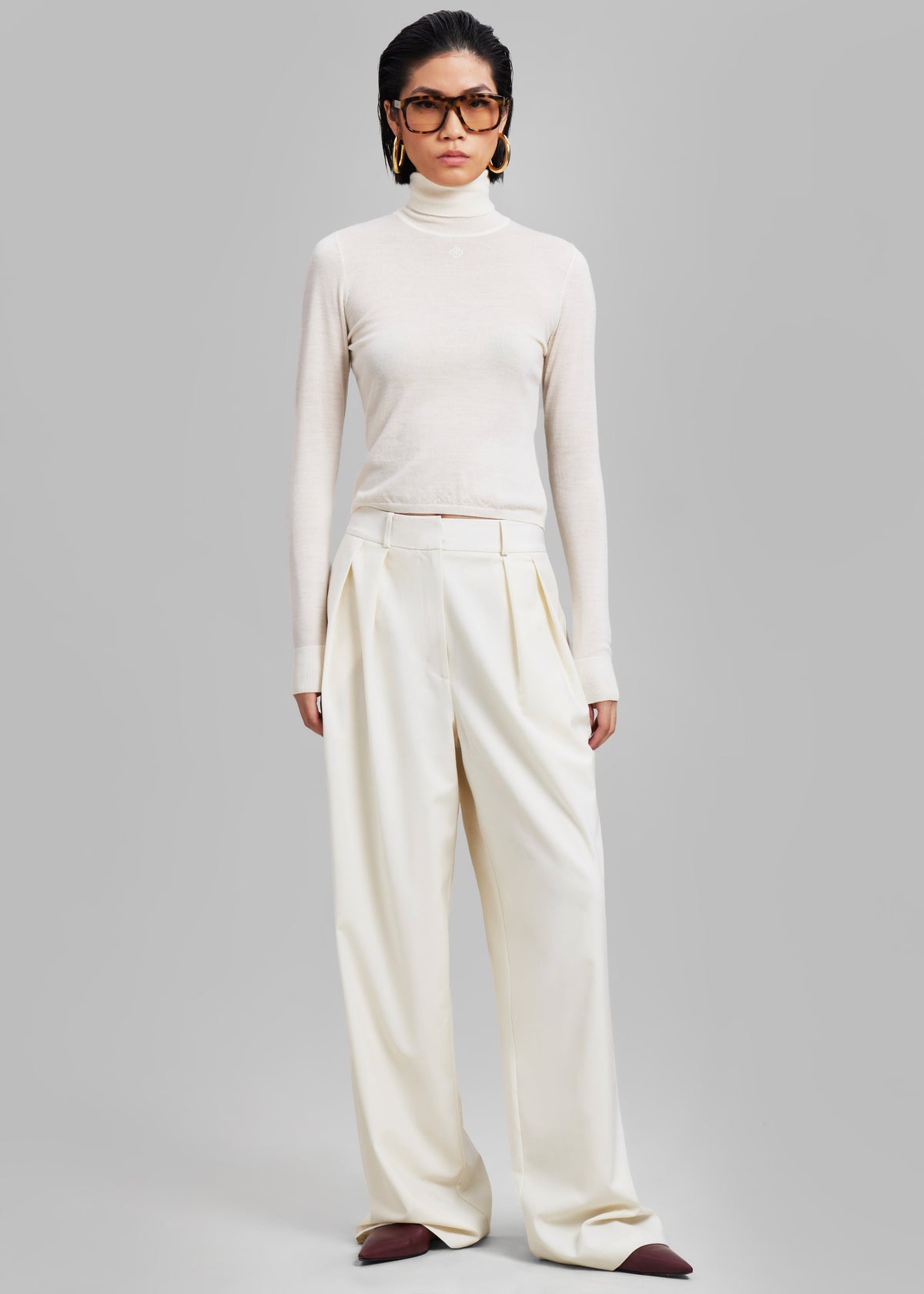 Ripley Pleated Trousers - Ivory – view 2 of 8