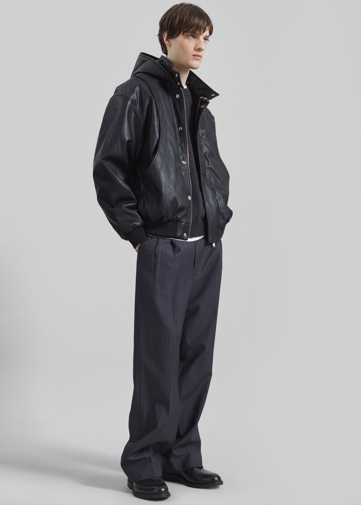 Risor Faux Leather Jacket - Black – view 3 of 8