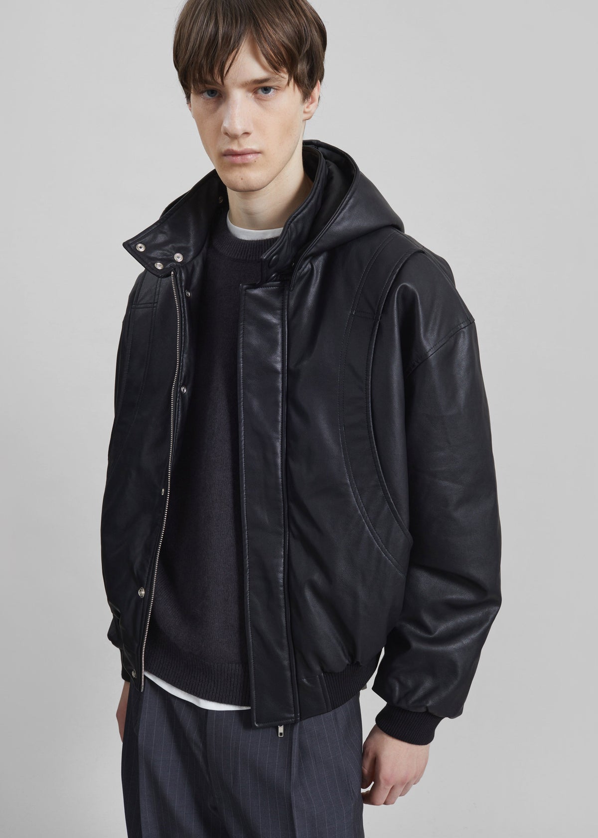Risor Faux Leather Jacket - Black – view 5 of 8