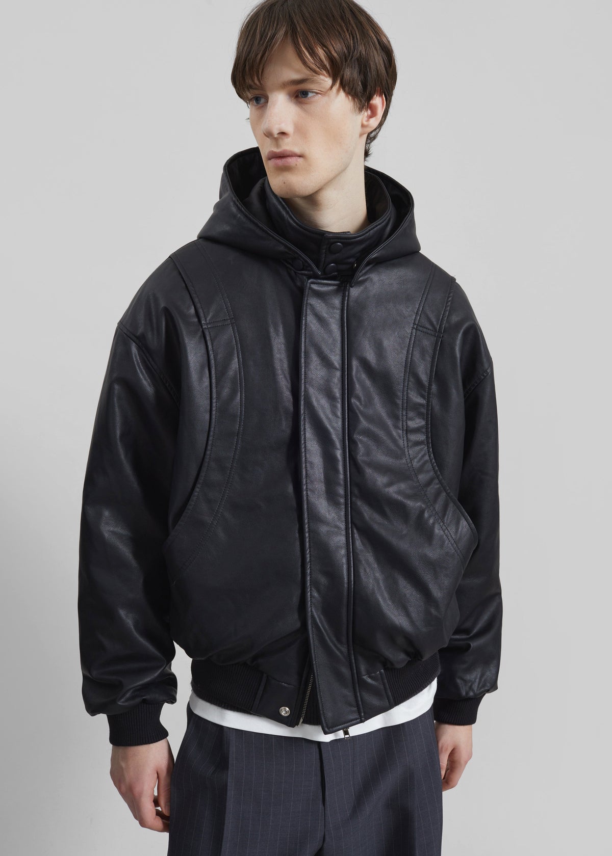 Risor Faux Leather Jacket - Black – view 2 of 8