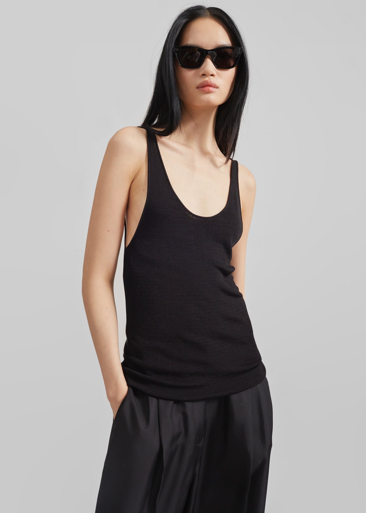 Rivo Knit Tank Top - Black – view 1 of 1