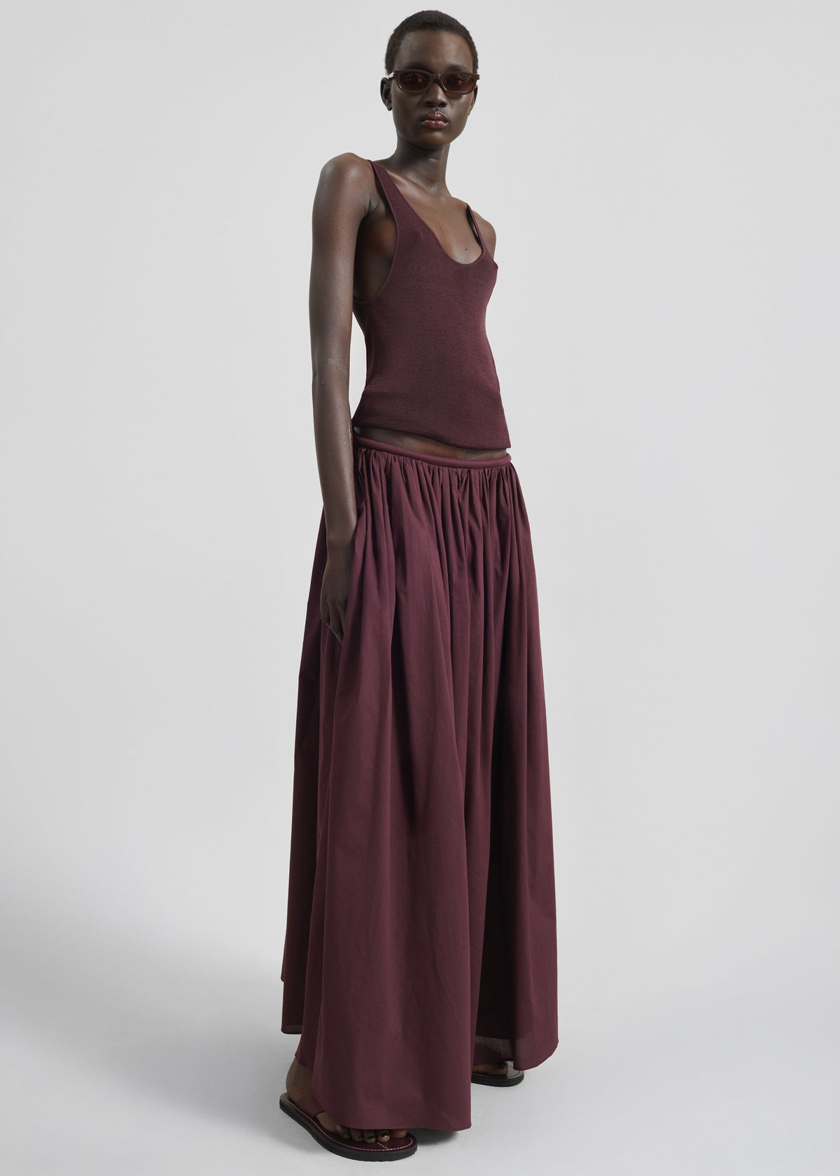Rivo Knit Tank Top - Burgundy – view 4 of 12