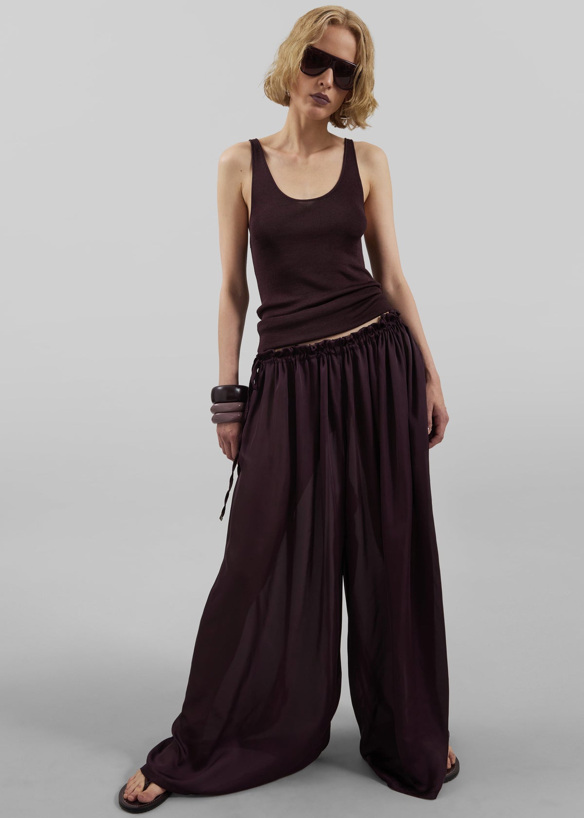 Rivo Knit Tank Top - Burgundy – view 9 of 12