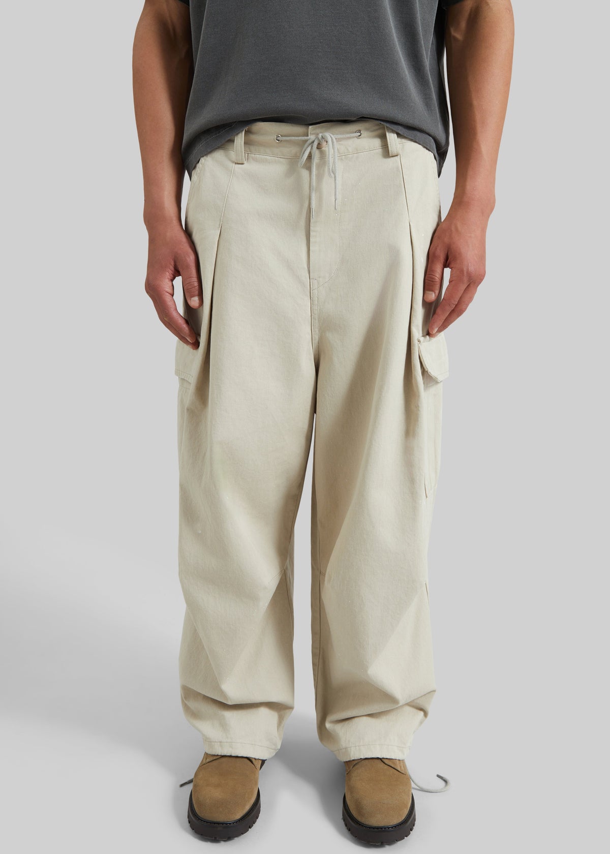Robion Drawstring Cargo Pants - Beige – view 5 of 7