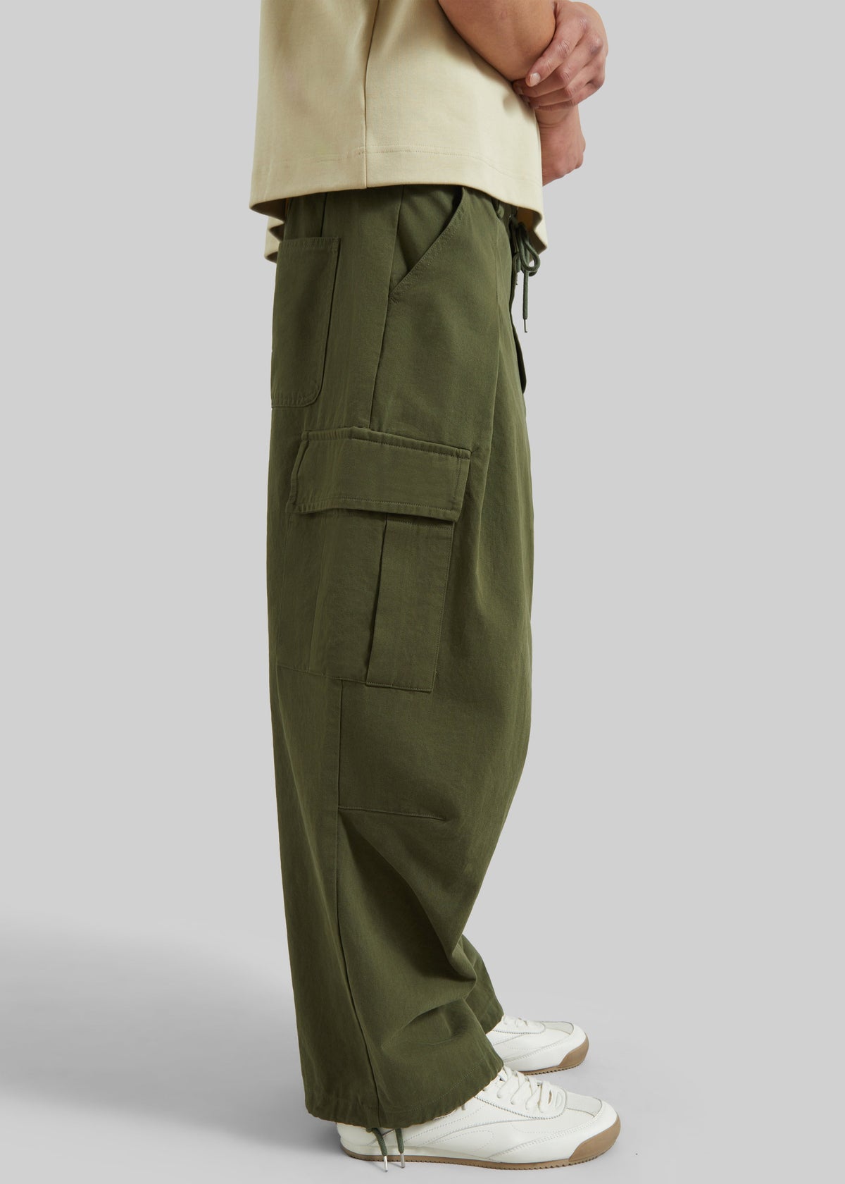 Robion Drawstring Cargo Pants - Dark Olive – view 1 of 1
