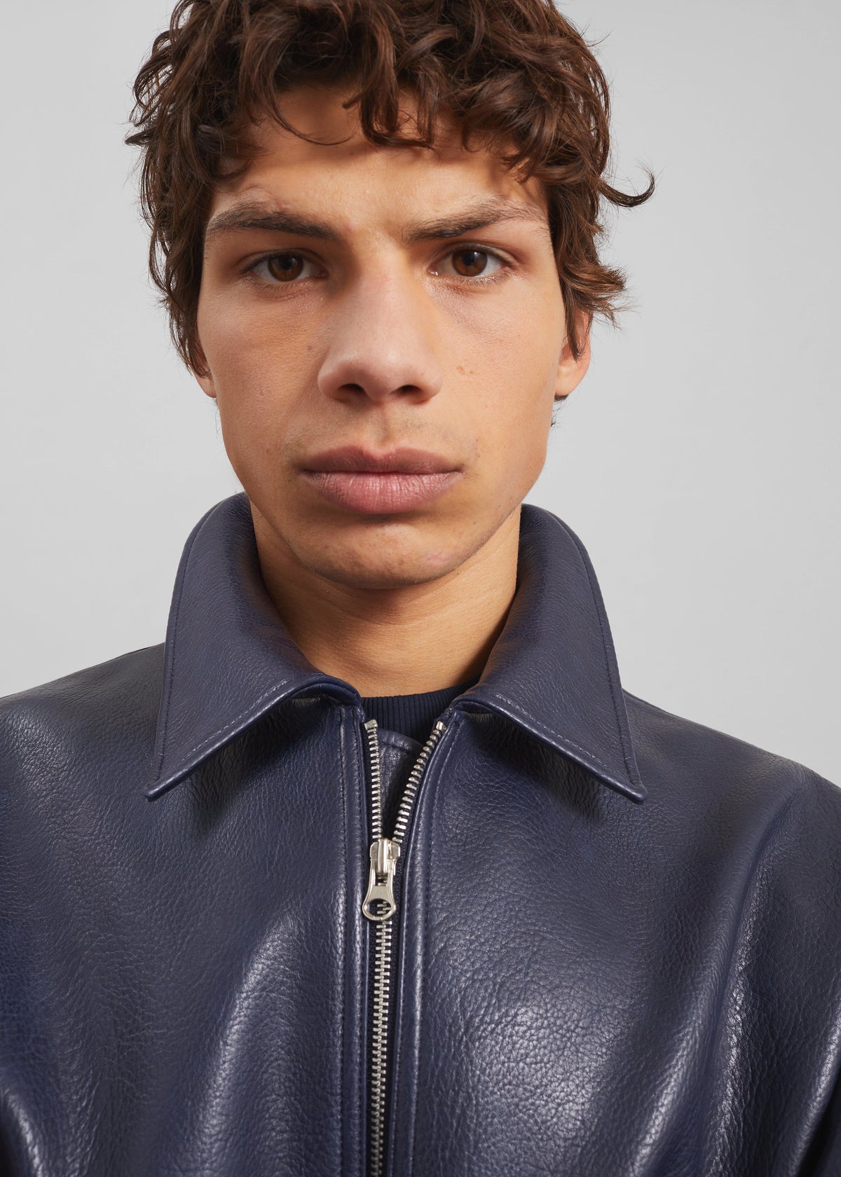 Rohan Faux Leather Jacket - Navy – view 3 of 7