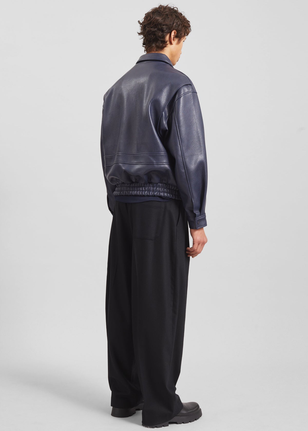 Rohan Faux Leather Jacket - Navy – view 6 of 7