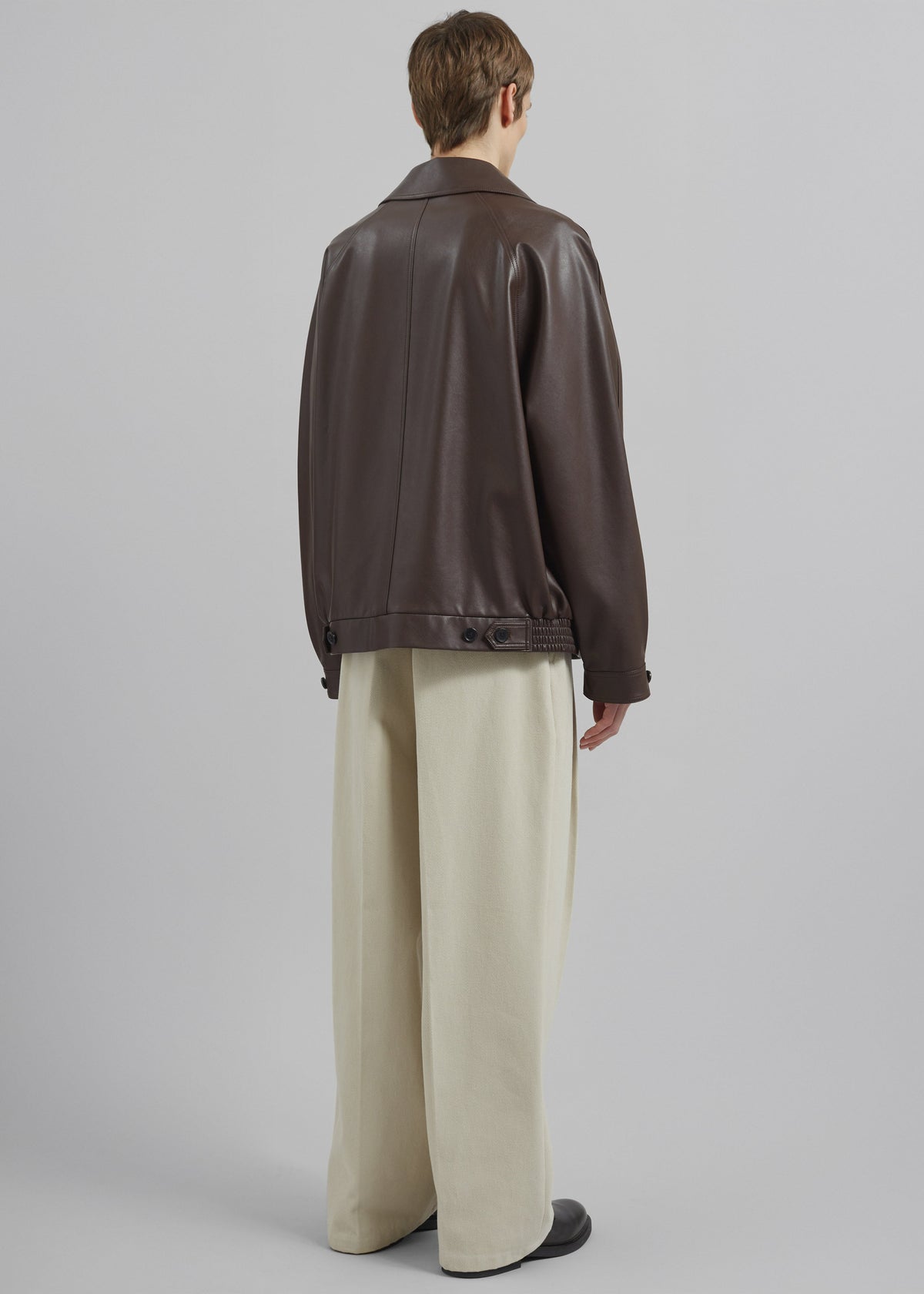 Roisin Faux Leather Jacket - Brown – view 6 of 7