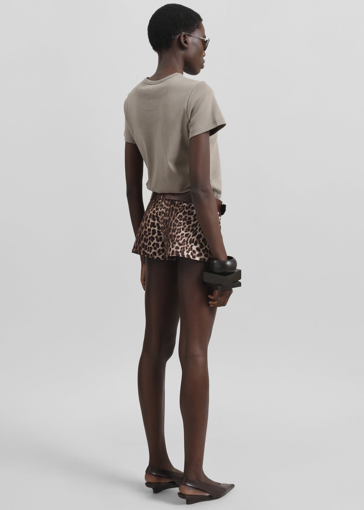 Roma Leopard Print Hot Pants - Brown – view 9 of 10