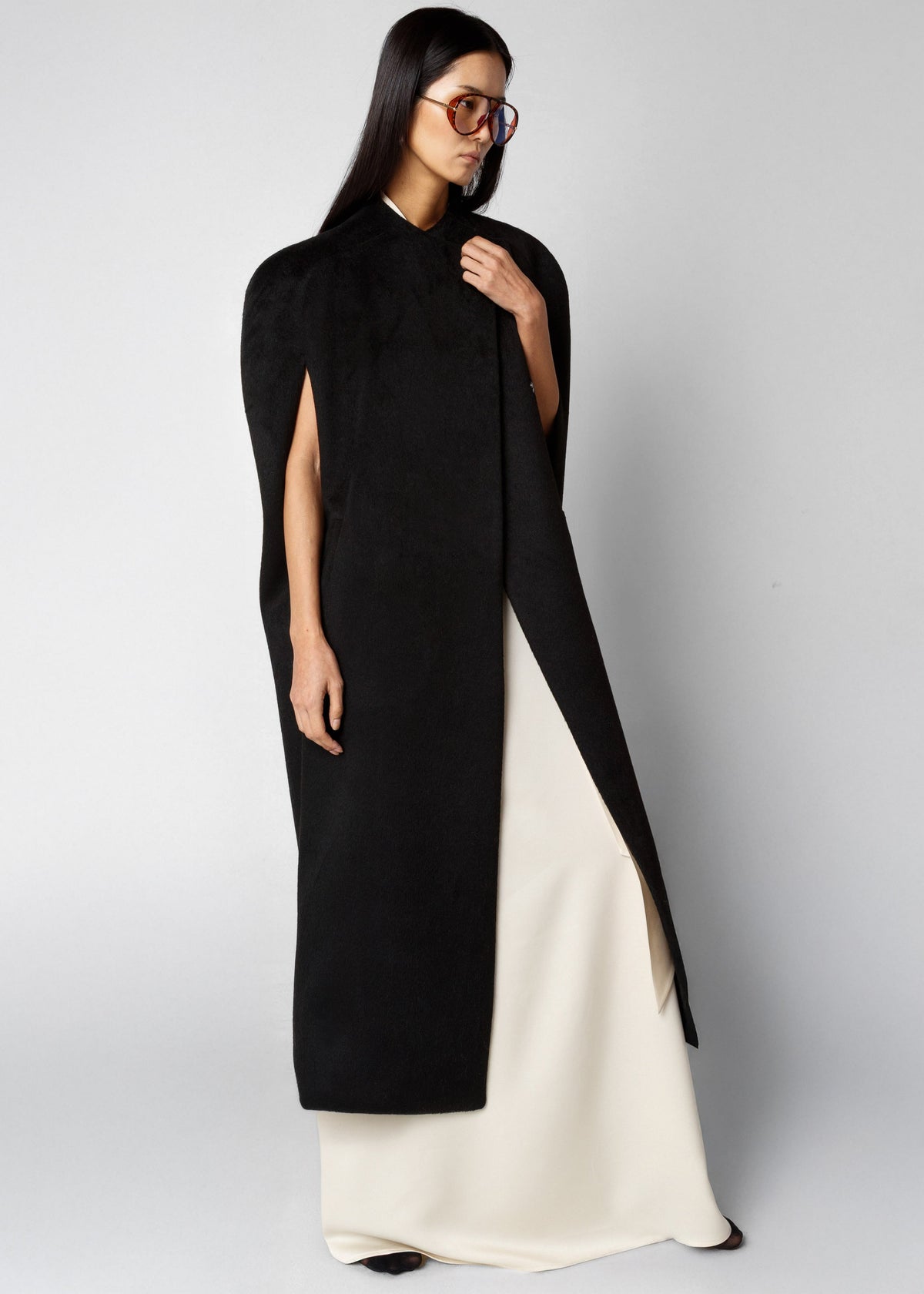 Roslev Cape Coat - Black – view 2 of 6