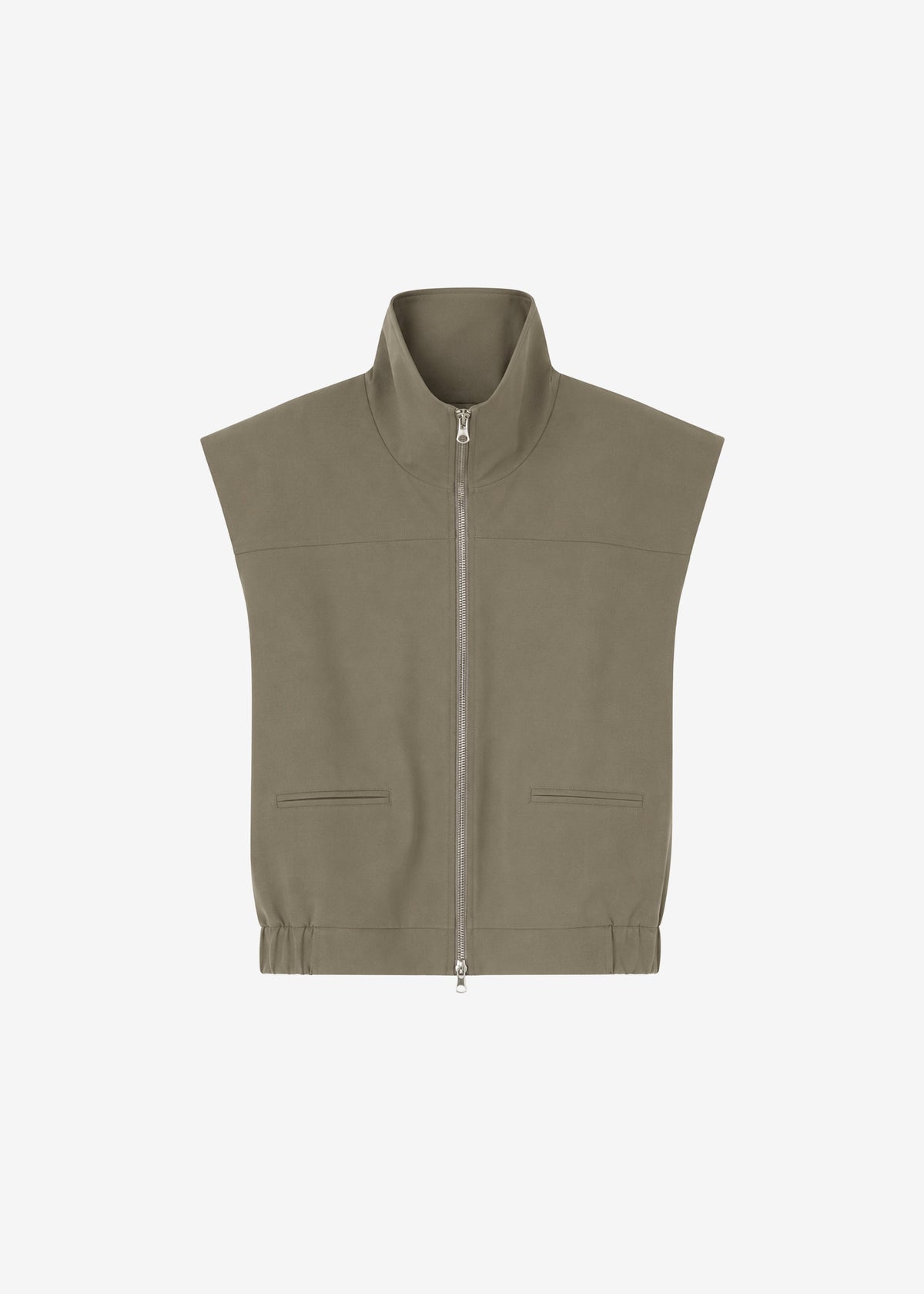 Rove Sleeveless Bomber Jacket - Olive – view 9 of 9