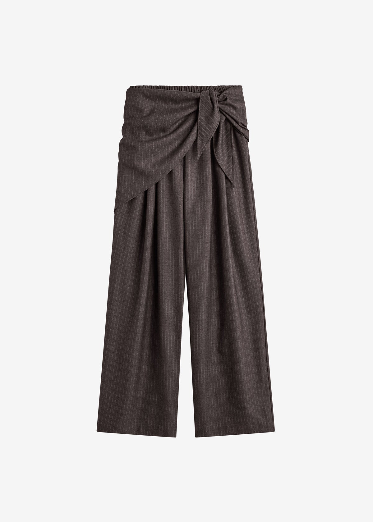 Rovigo Scarf Wrap Pants - Brown Stripe – view 7 of 7