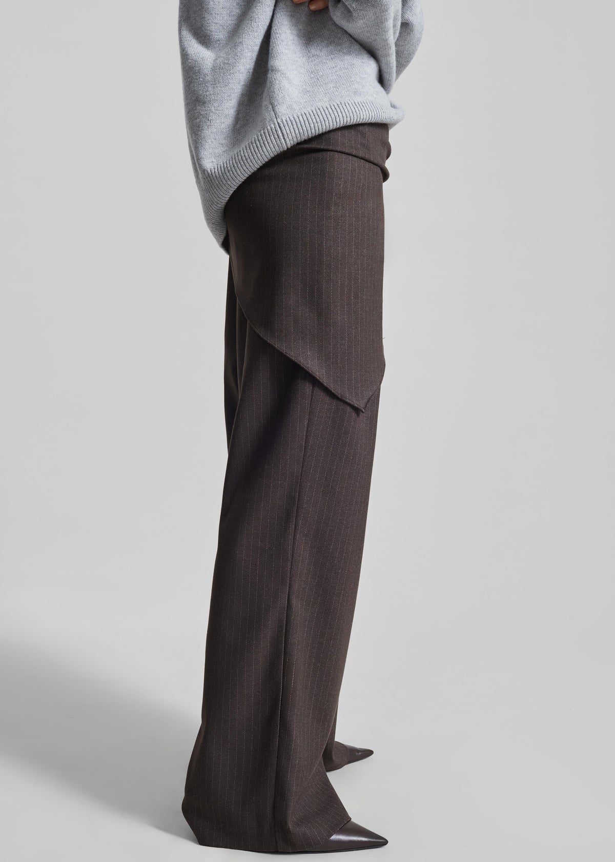 Rovigo Scarf Wrap Pants - Brown Stripe – view 5 of 7