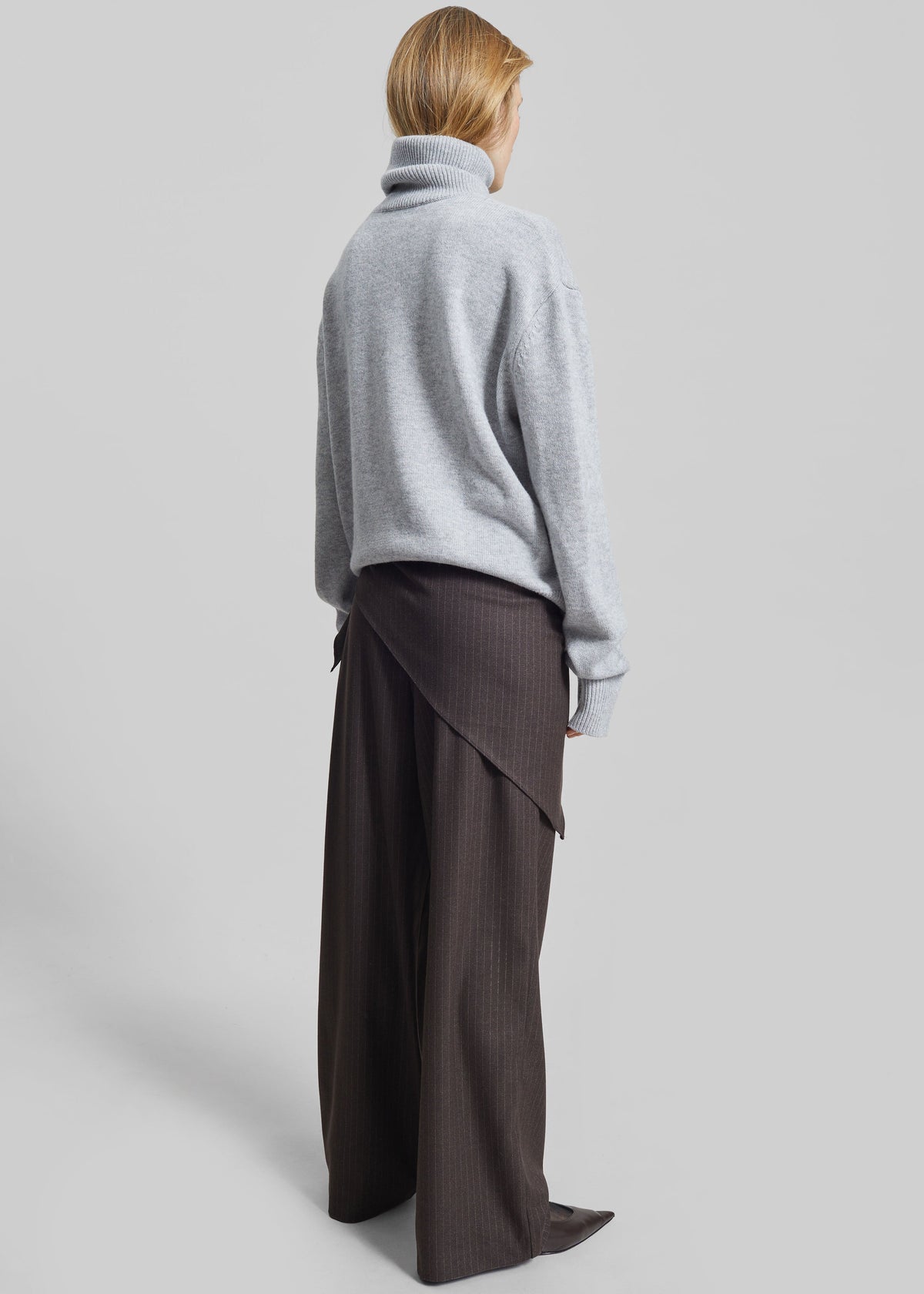 Rovigo Scarf Wrap Pants - Brown Stripe – view 6 of 7
