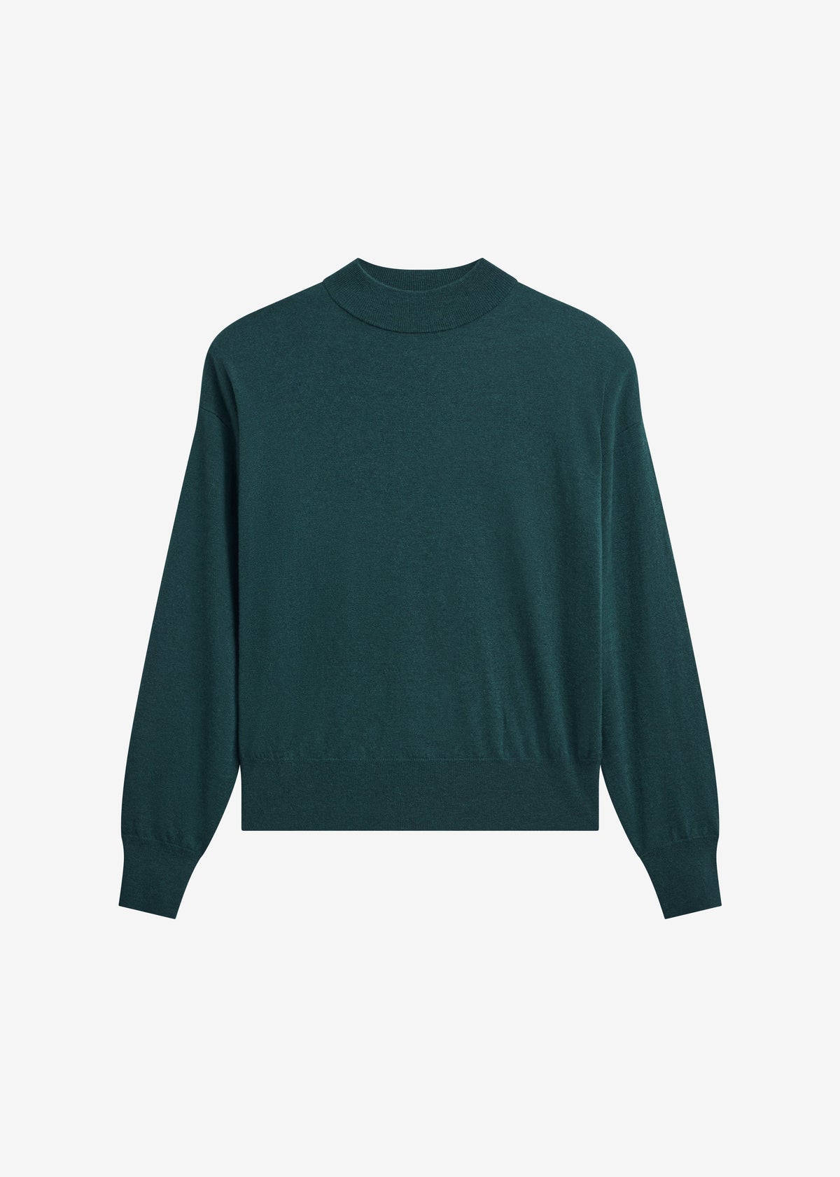 Rue Padded High Neck Sweater - Bottle Green – view 8 of 8