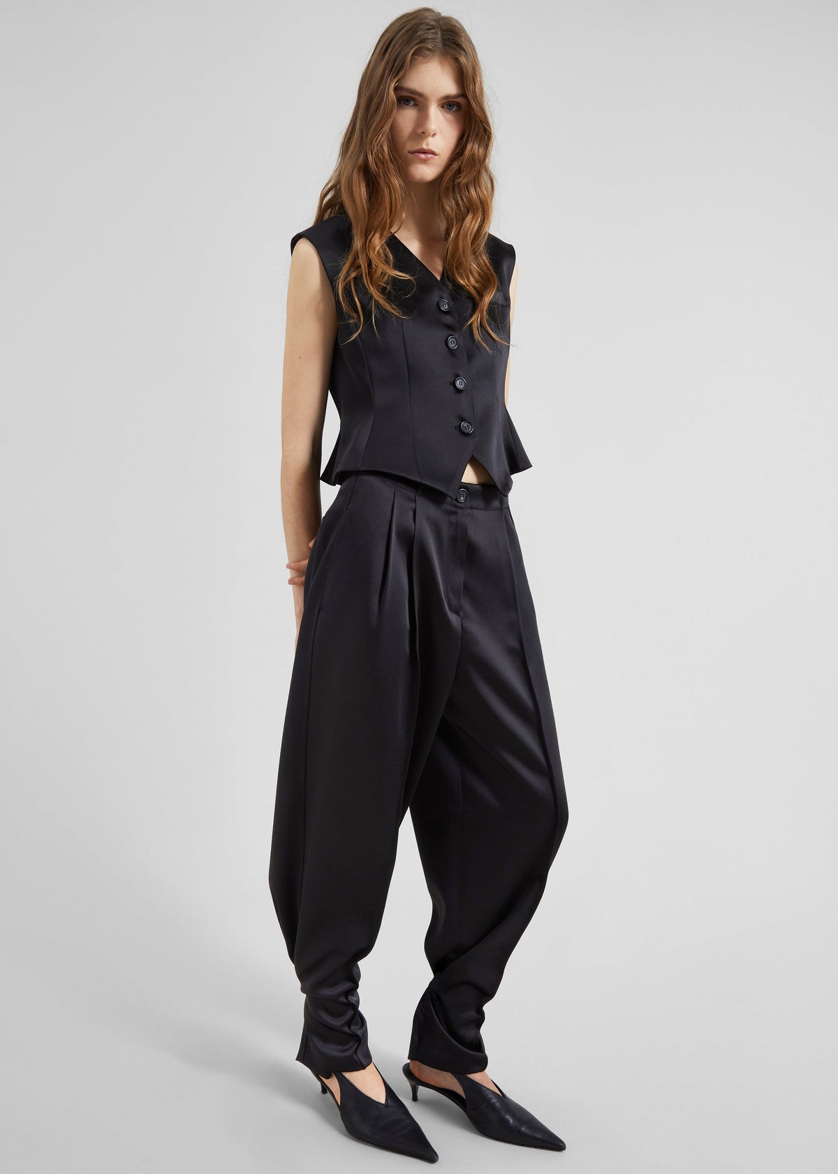 Rui Satin Trousers - Black – view 1 of 1