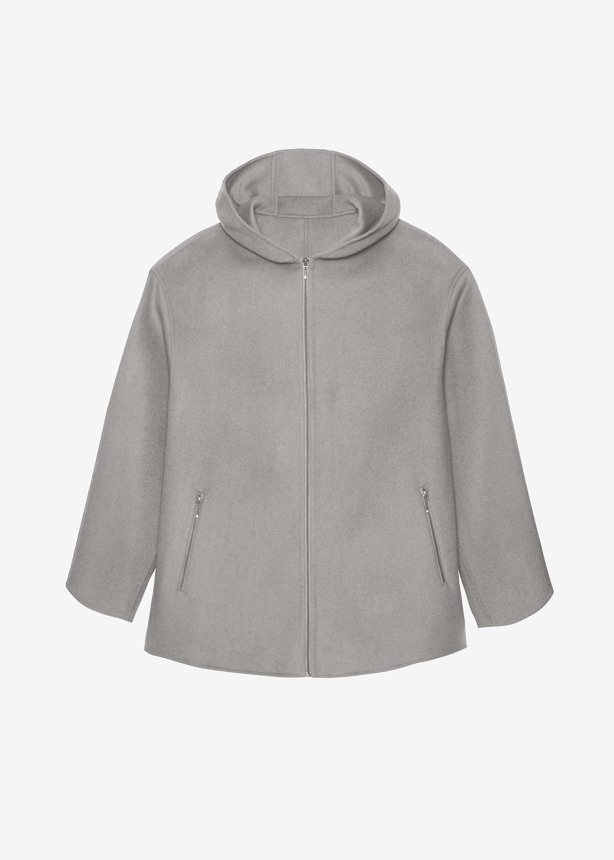 Rye Hooded Wool Jacket - Grey Melange – view 7 of 7