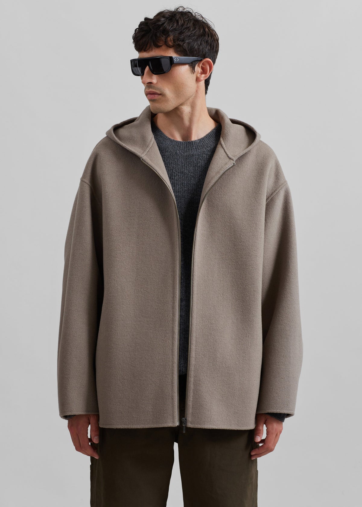 Rye Hooded Wool Jacket - Light Brown – view 1 of 8