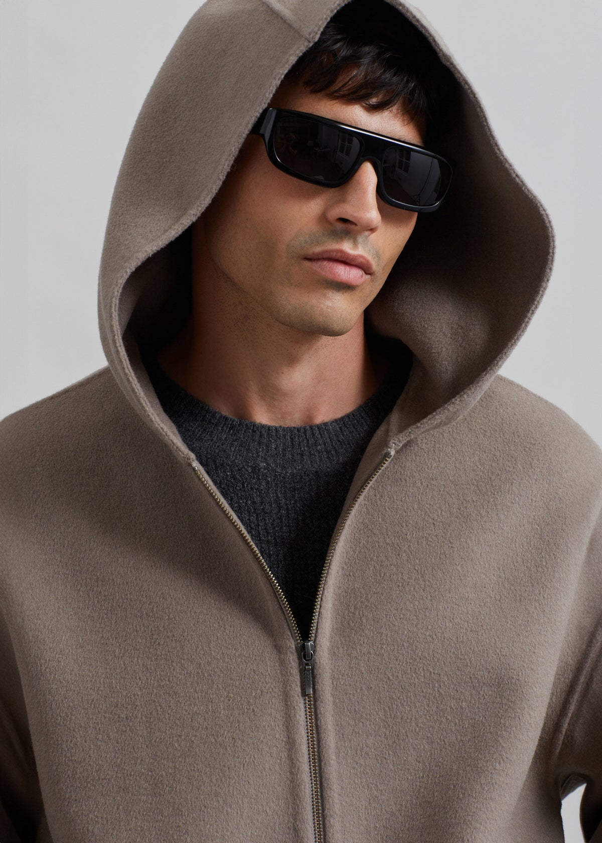 Rye Hooded Wool Jacket - Light Brown – view 2 of 8