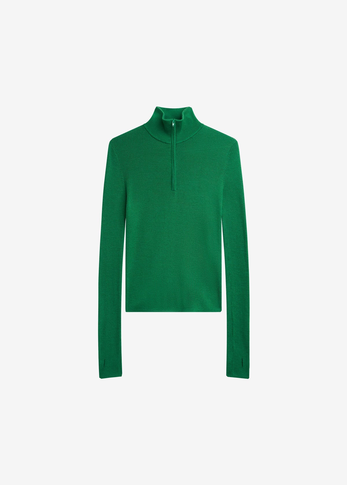 Sade Knit Zip Sweater - Green – view 6 of 6