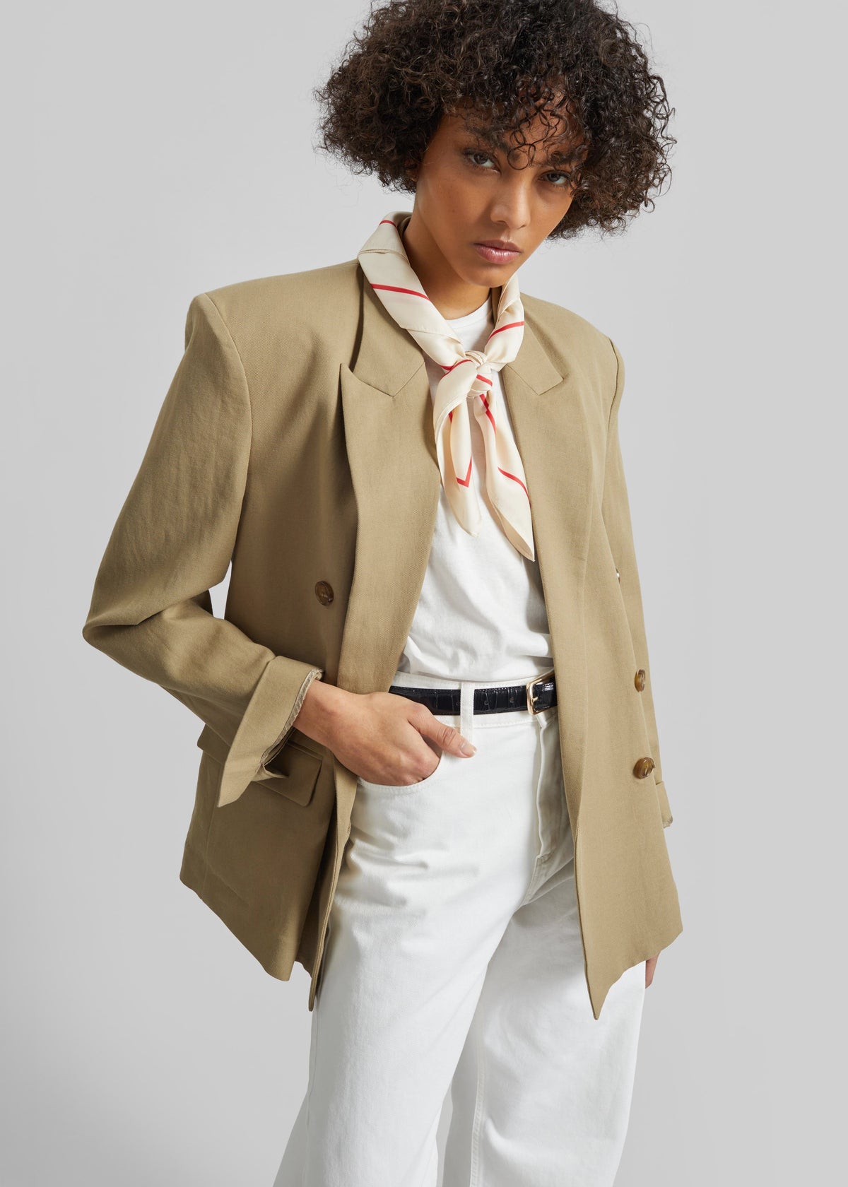 Salerno Linen Blazer - Camel – view 3 of 9