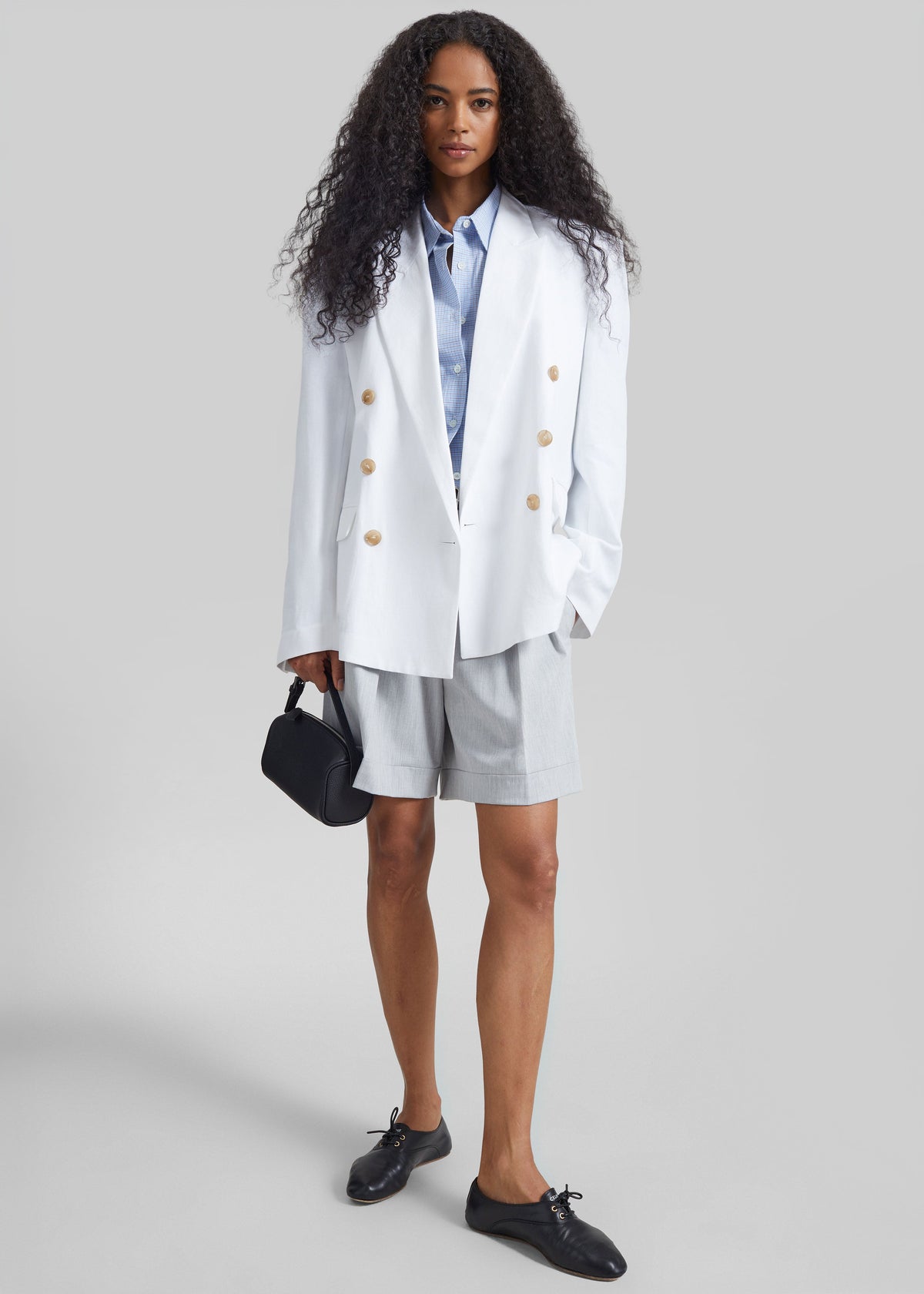 Salerno Linen Blazer - White – view 2 of 8