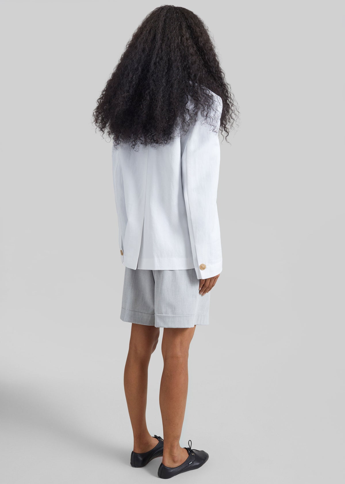 Salerno Linen Blazer - White – view 7 of 8