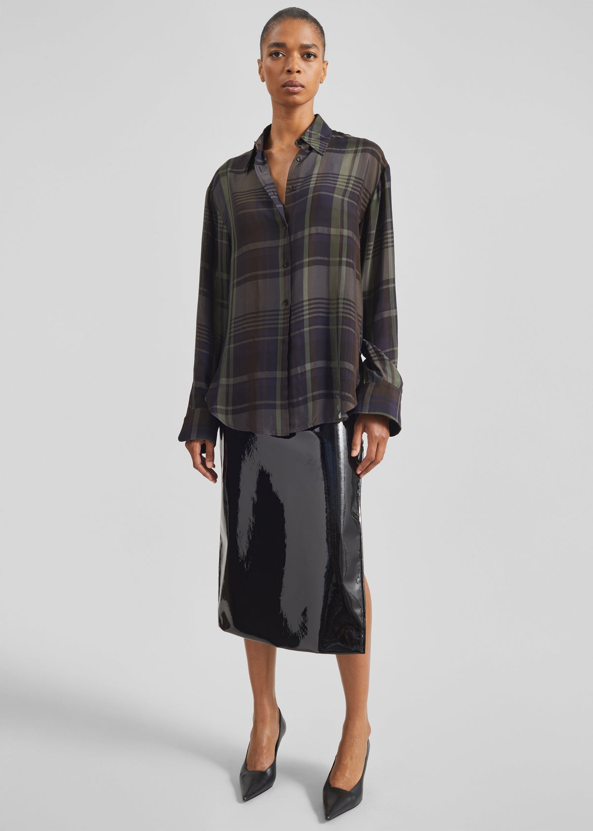 Samantha Patent Zip Skirt - Black – view 5 of 10