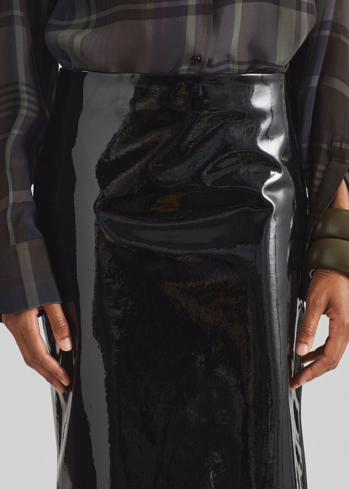 Samantha Patent Zip Skirt - Black – view 7 of 10