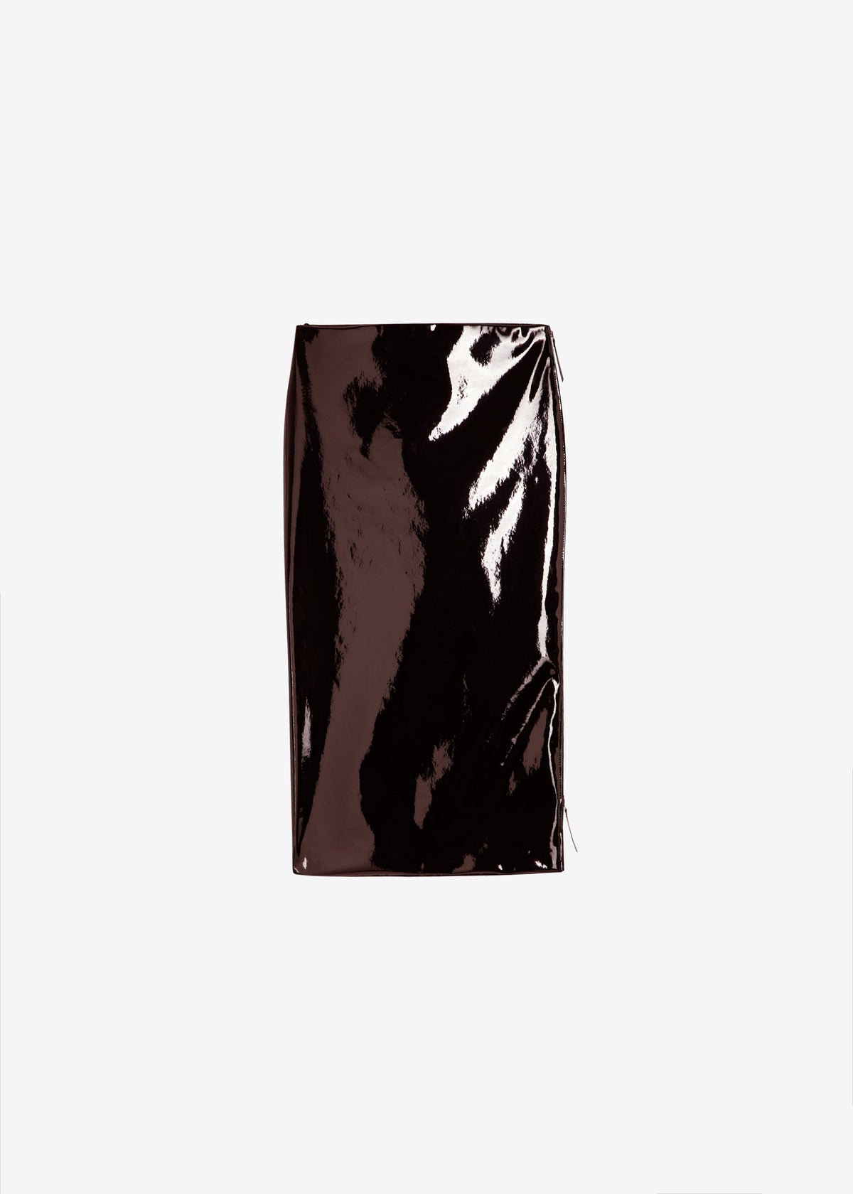 Samantha Patent Zip Skirt - Burgundy – view 8 of 8