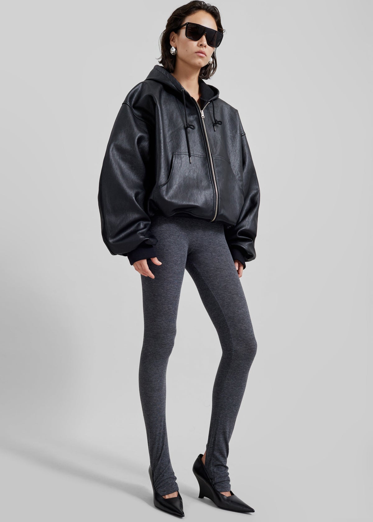 Santiago Faux Leather Jacket - Black – view 6 of 9