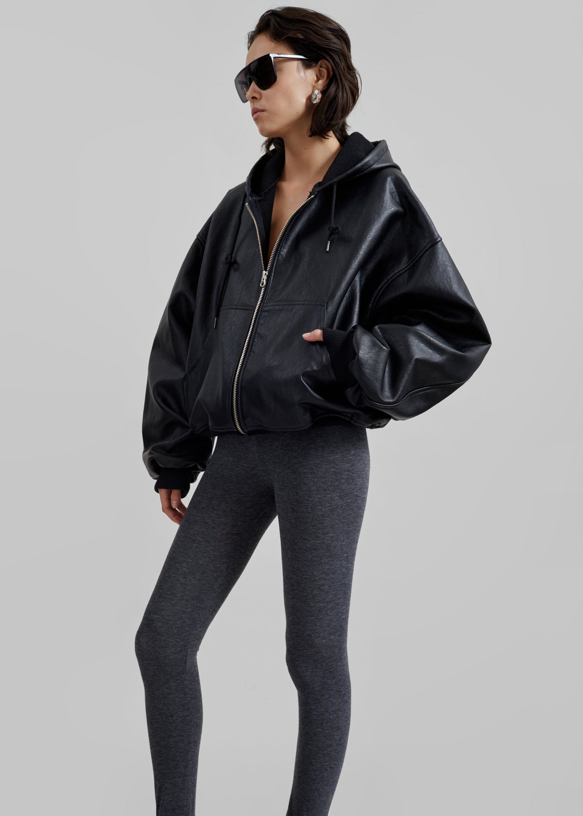 Santiago Faux Leather Jacket - Black – view 3 of 9