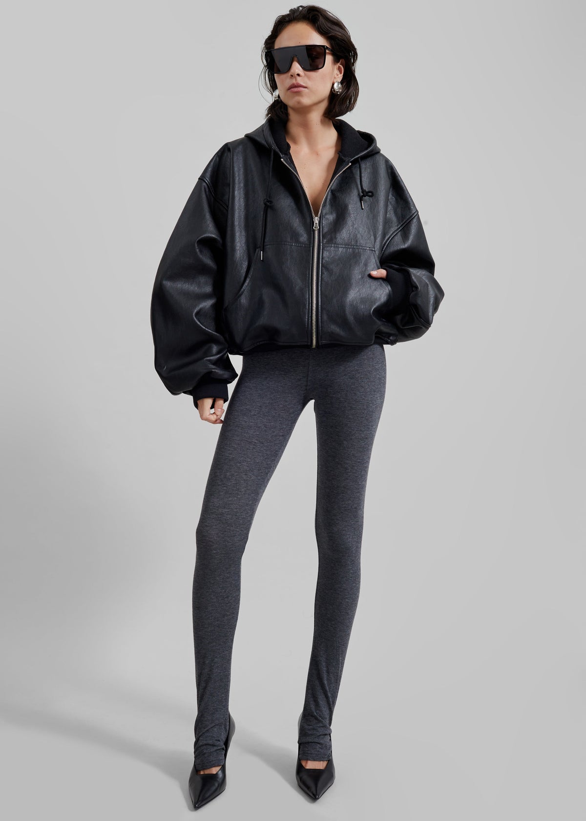 Santiago Faux Leather Jacket - Black – view 1 of 9