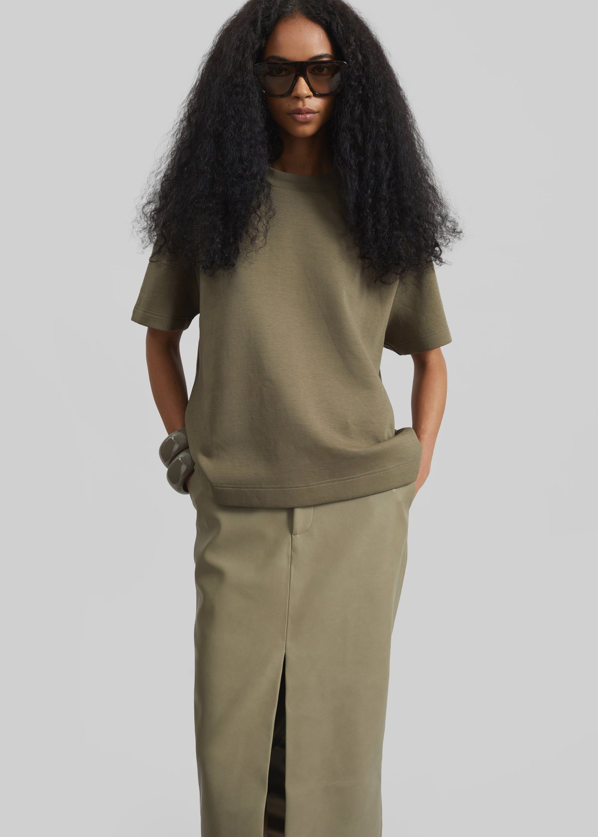 Scoob Boxy T-Shirt - Pale Olive – view 1 of 1