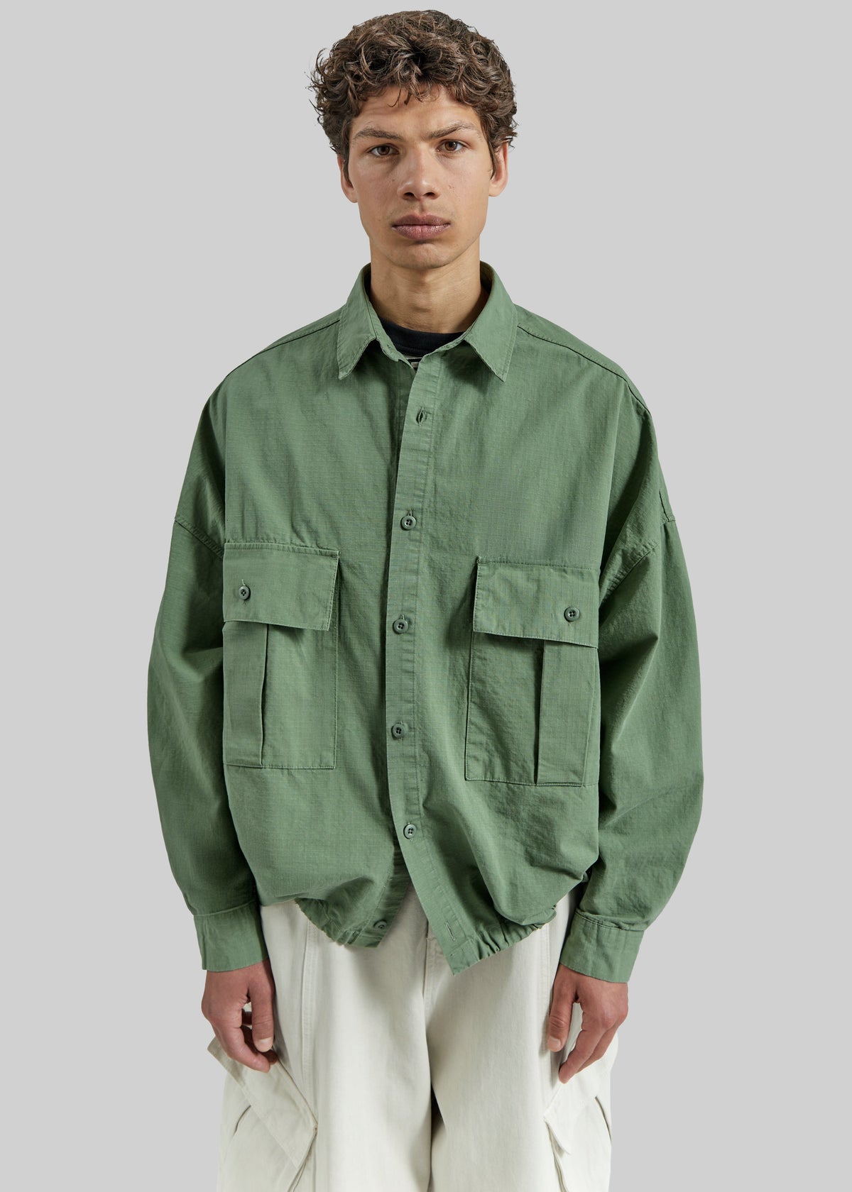 Seb Cargo Shirt - Army Green – view 5 of 9
