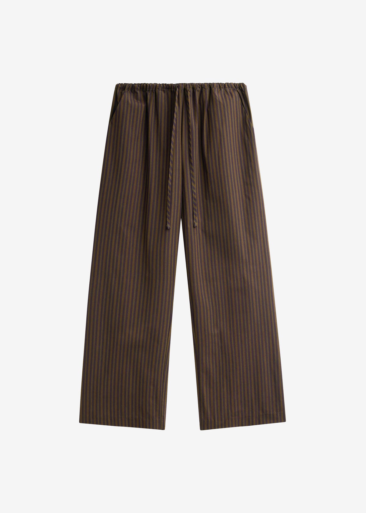 Seia Cotton Drawstring Pants - Burgundy Stripe – view 8 of 8