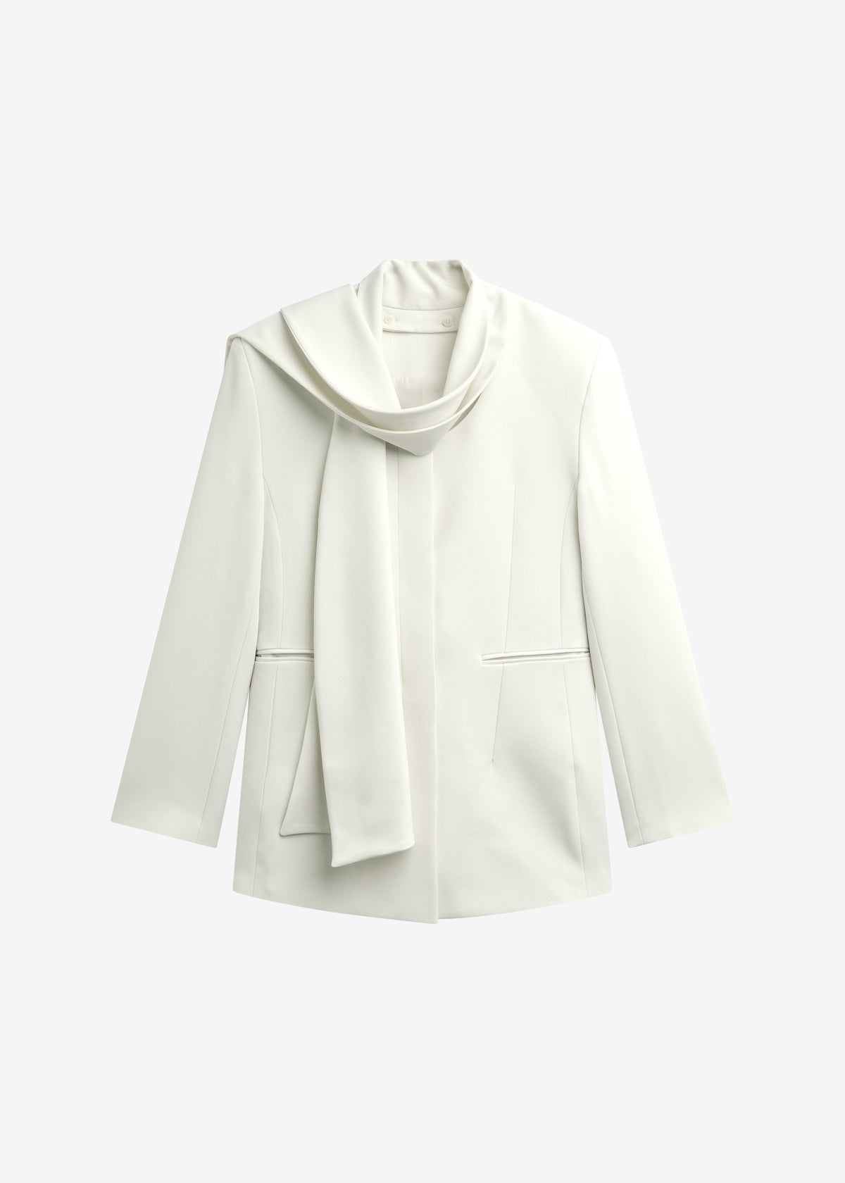 Seika Scarf Blazer - Ivory – view 9 of 9