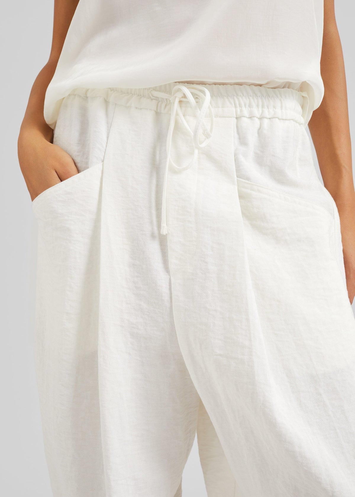 Senart Barrel Leg Pants - Ivory – view 2 of 7