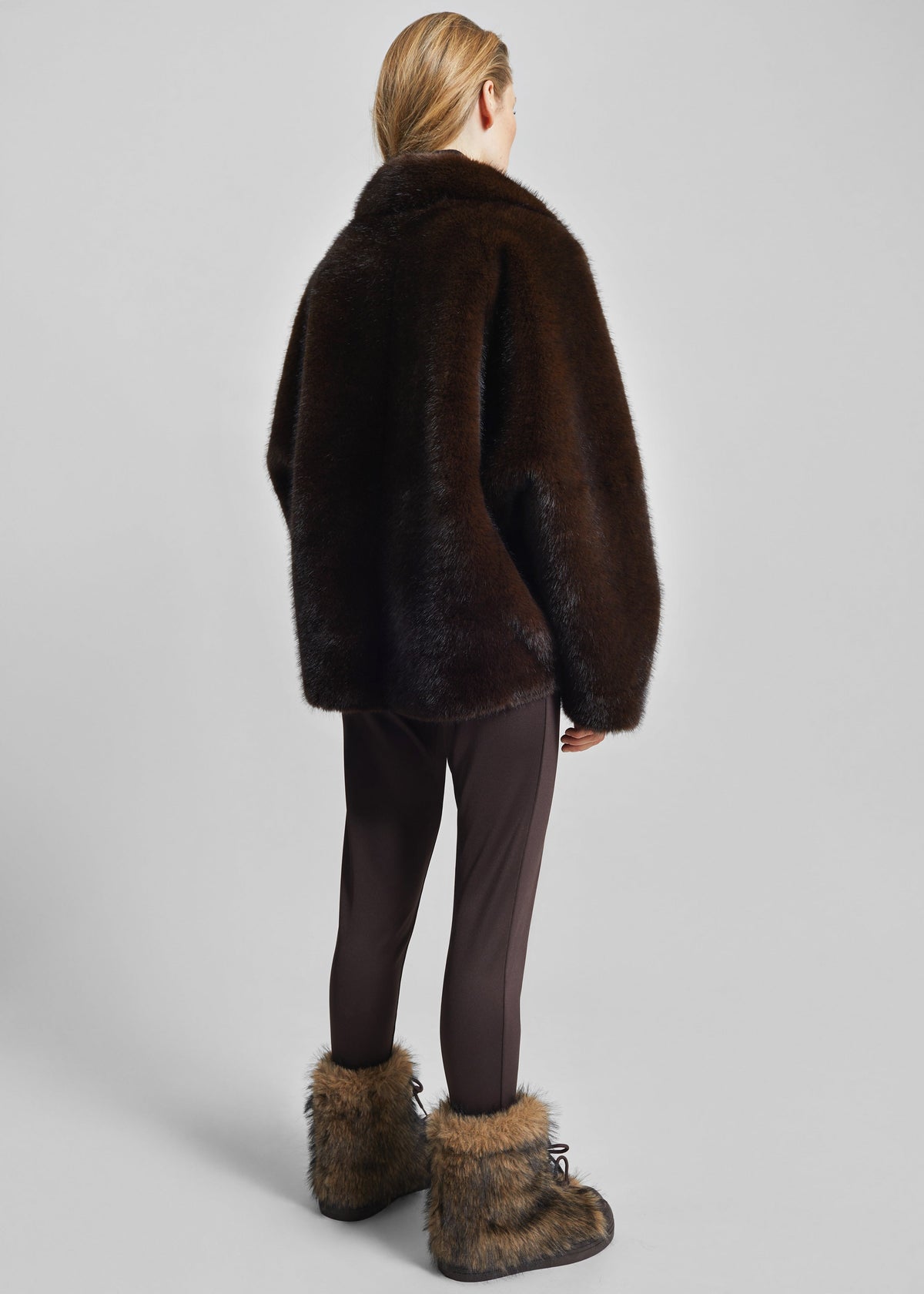 Senja Faux Fur Jacket - Dark Brown – view 5 of 6