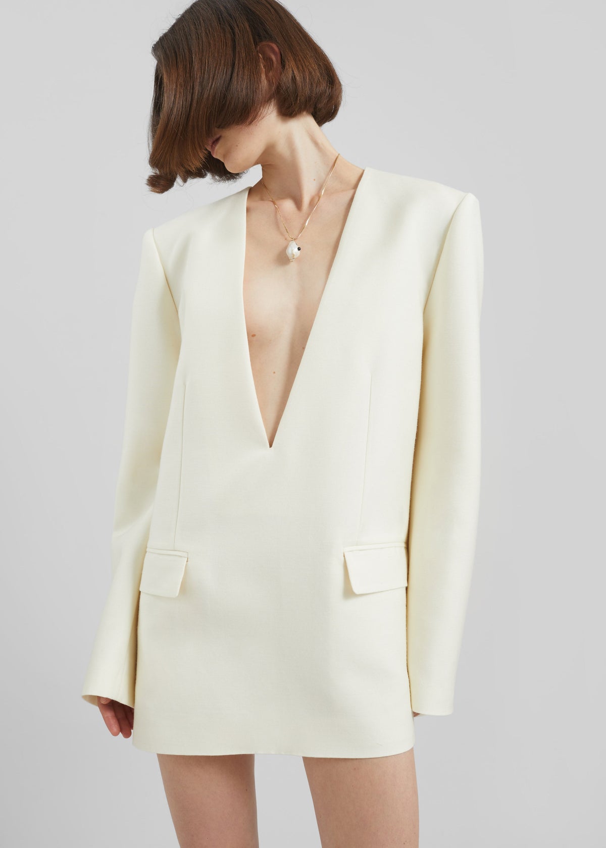 Serra Blazer Dress - Cream – view 3 of 7