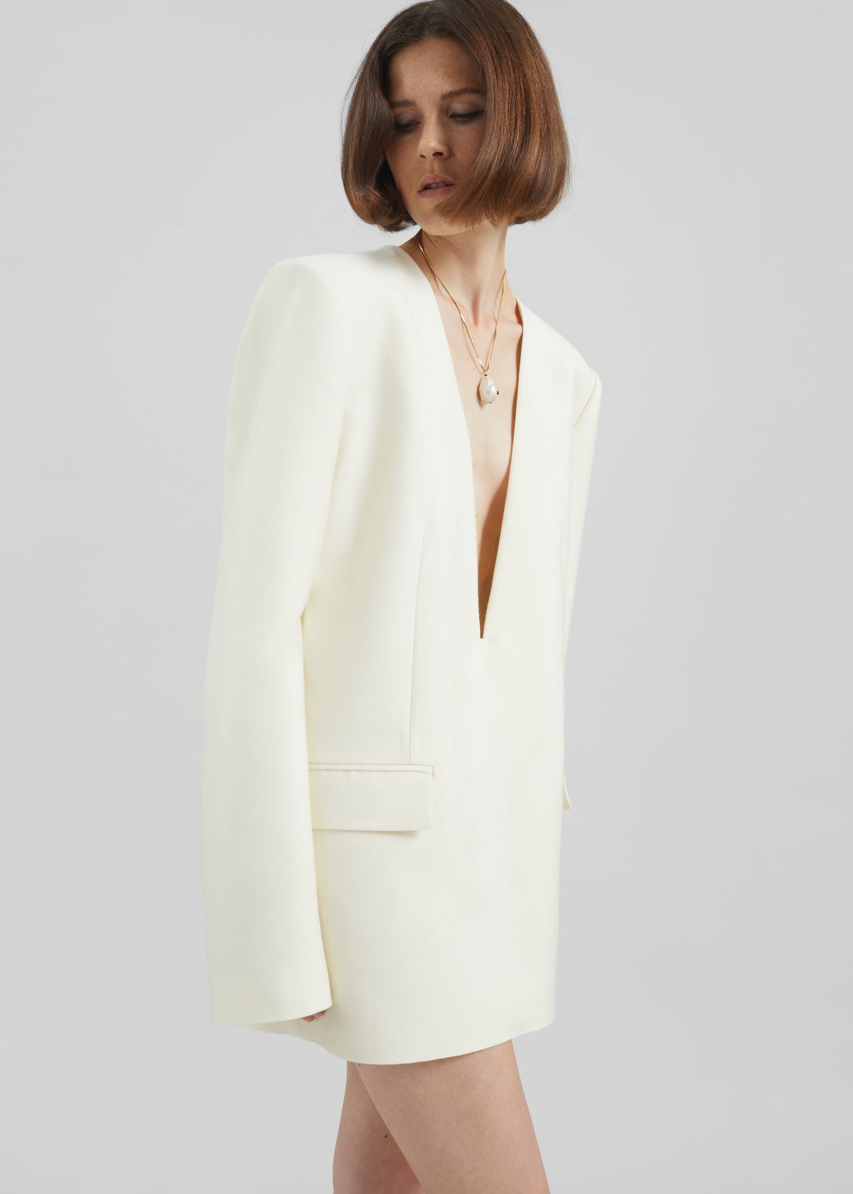 Serra Blazer Dress - Cream – view 1 of 7