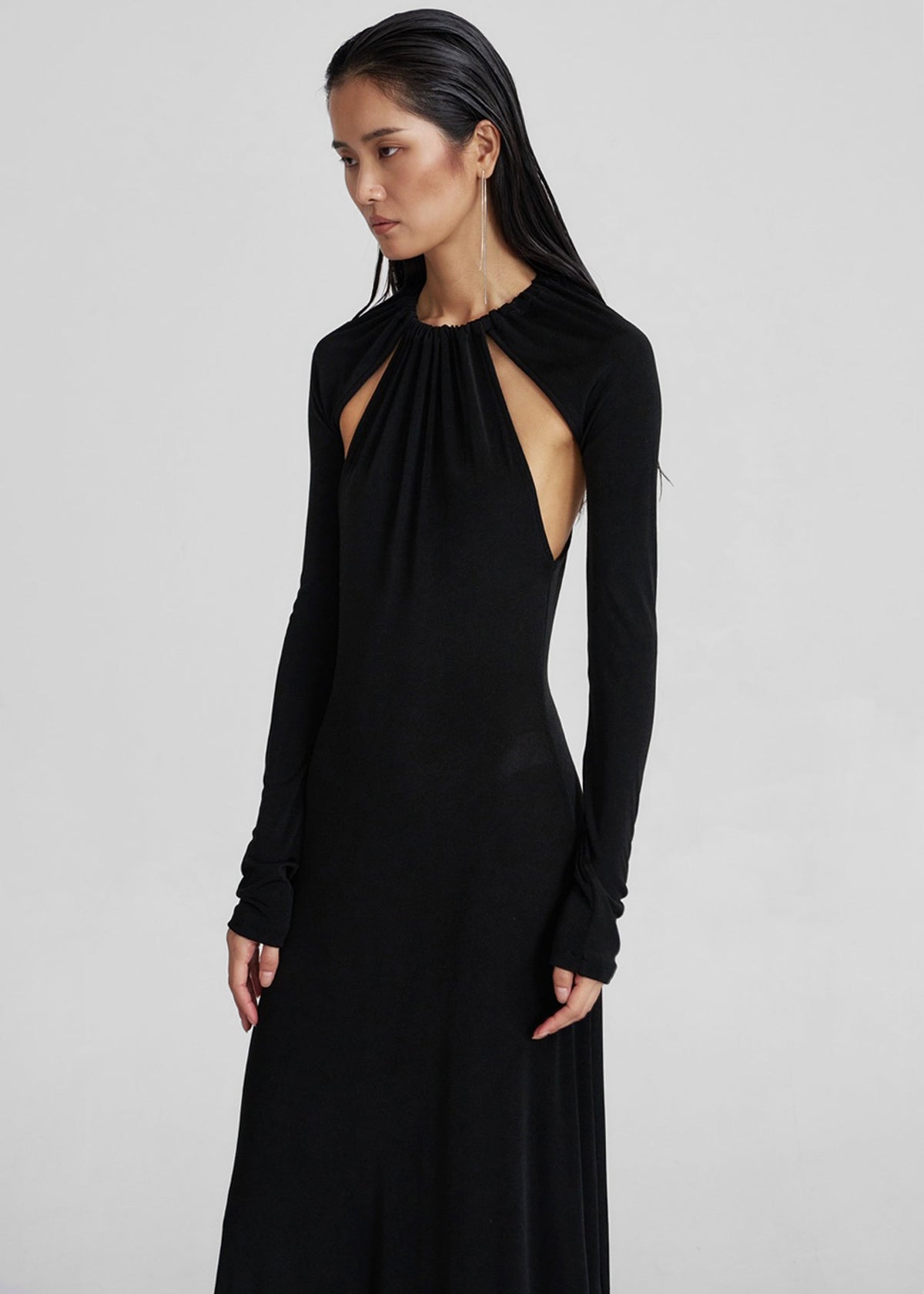 Seskin Evening Maxi Dress - Black – view 2 of 8